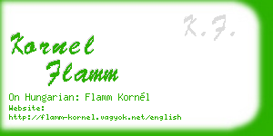kornel flamm business card